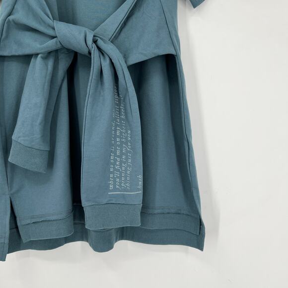 Taylor Swift Mirrorball Folklore T-Shirt Dress Blue Tie Waist Size Medium - Picture 3 of 10